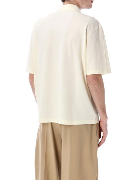 26SS 아미 톤온톤 하트 로고 코튼 패치 폴로 셔츠 UPL428JE0221136 White - AMI