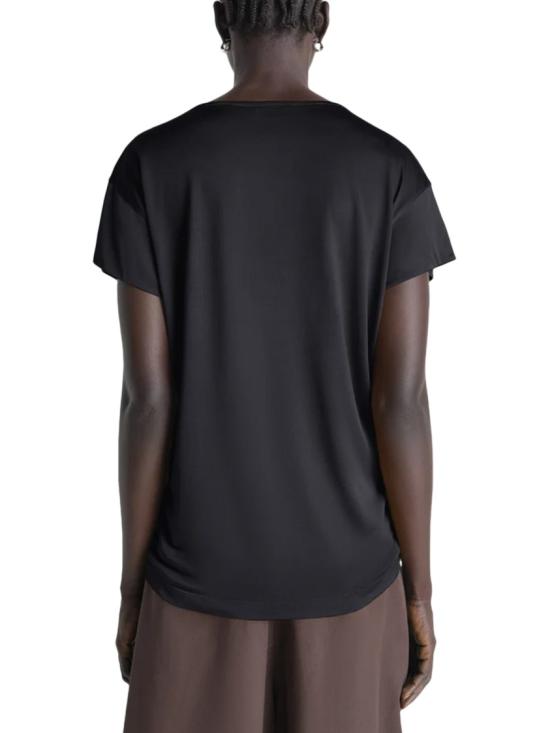26SS 르메르 반팔 풀라드 탑 TS0020 LJ1049BR498 Black - LEMAIRE