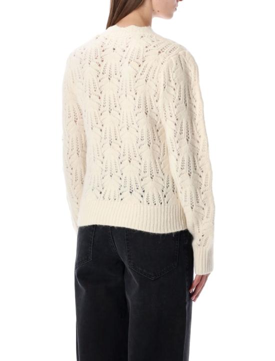 25FW 이자벨마랑에뚜왈 레이스 니트 퍼프 슬리브 크루넥 스웨터 PU0727FAC3L08E23EC Neutrals - ISABEL MARANT ETOILE