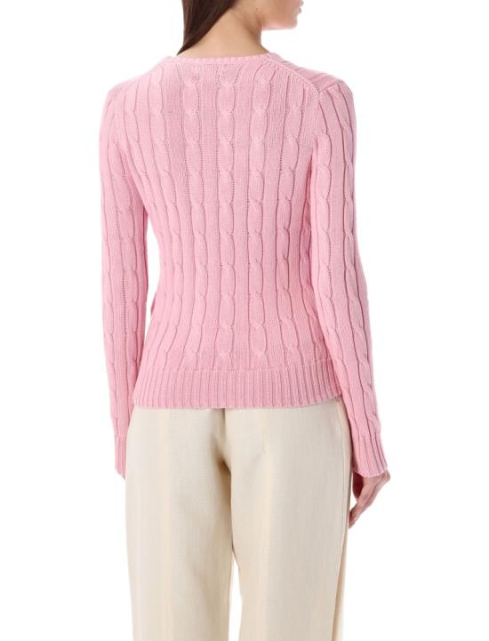 26SS 폴로 랄프로렌 포니 로고 피마코튼 케이블 니트 스웨터 211971869010 Pink - POLO RALPH LAUREN