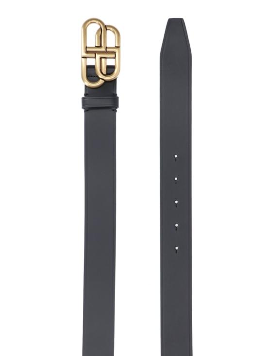 26FW 발렌시아가 BB 라지 레더 벨트 570370 1CH041000 Black - BALENCIAGA