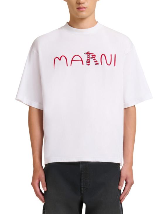 26SS 마르니 반팔 티셔츠 HUMU0223S2USCY86LOW01 White - MARNI