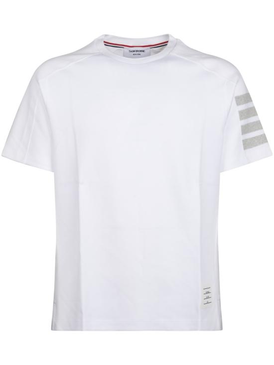 26SS 톰브라운 코튼 4바 숏 슬리브 티 MJS246A 07323100 White