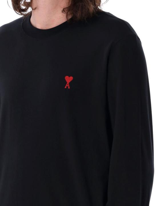 26FW 아미 스몰 하트 로고 롱슬리브 티셔츠 BFUTS235724001 Black - AMI