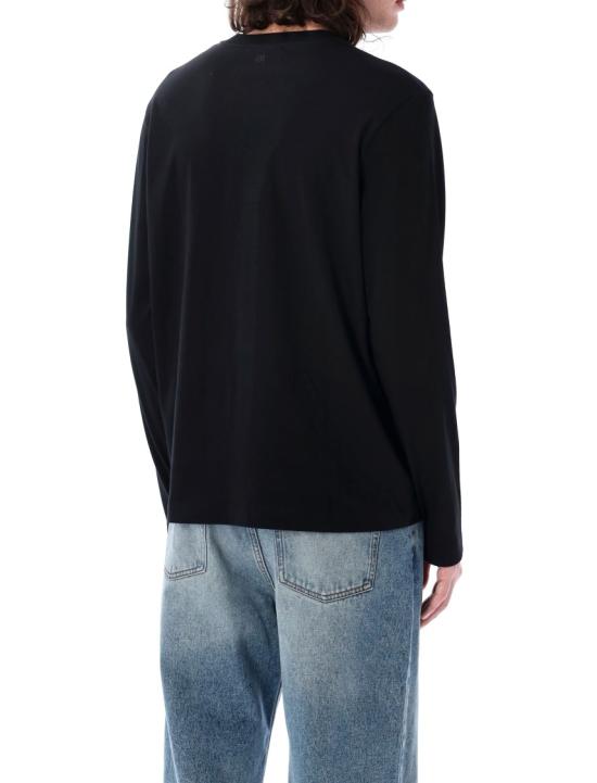 26FW 아미 스몰 하트 로고 롱슬리브 티셔츠 BFUTS235724001 Black - AMI