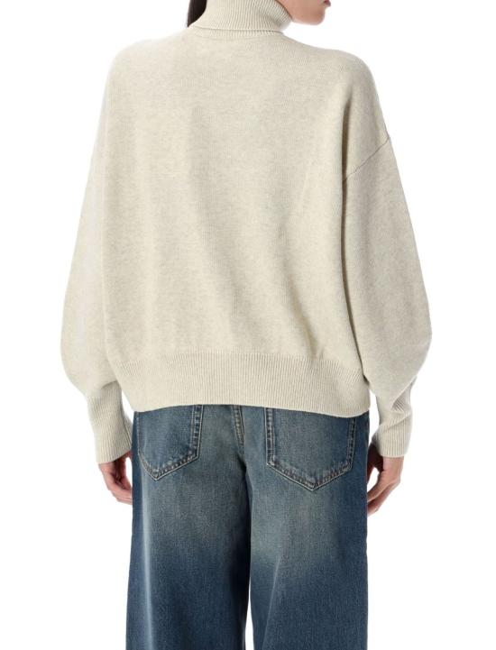 25FW 이자벨마랑에뚜왈 나샤 울 코튼 스탠드업 칼라 스웨터 PU0663FAC1L17E02LY Grey - ISABEL MARANT ETOILE
