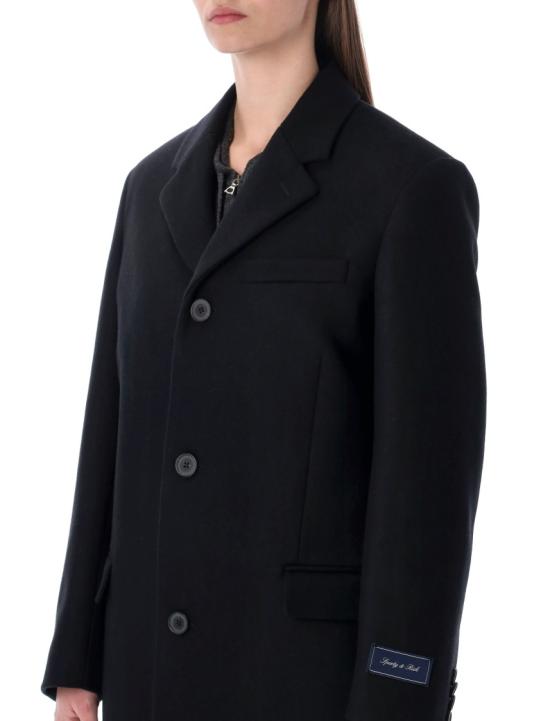25FW 스포티앤리치 코트 OW05064326BA014 Black - SPORTY & RICH