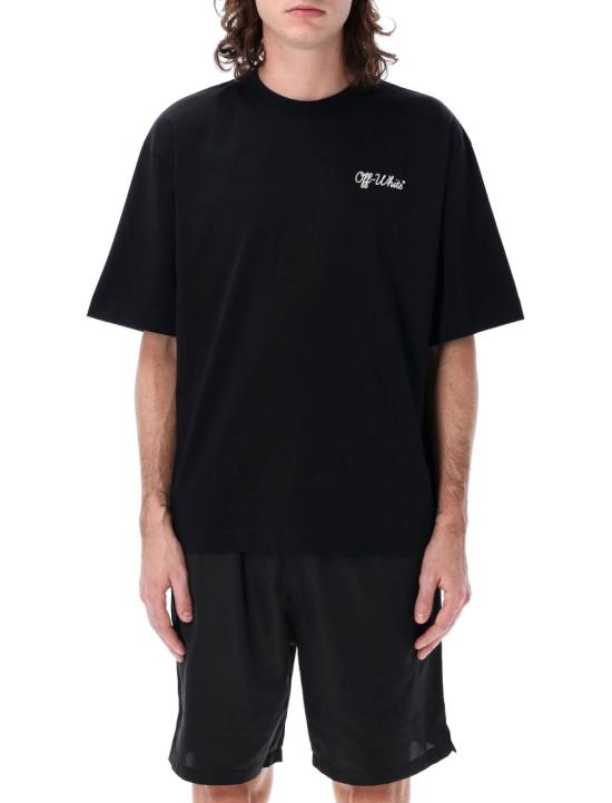 26SS 오프화이트 반팔 티셔츠 OMAA120C99JER00D1001 Black