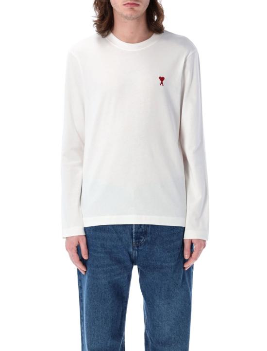 26FW 아미 스몰 하트 로고 롱슬리브 티셔츠 BFUTS235724100 White