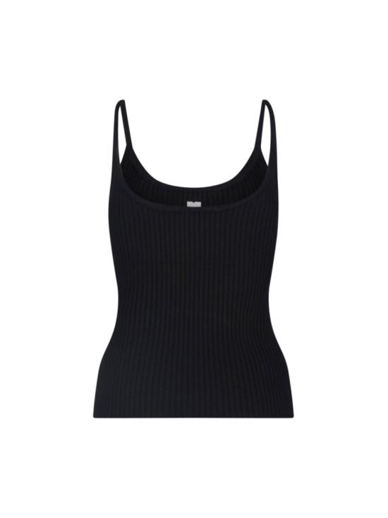 26FW 쿠레쥬 민소매 티셔츠 PERMDE012FI00019999 Black - COURREGES