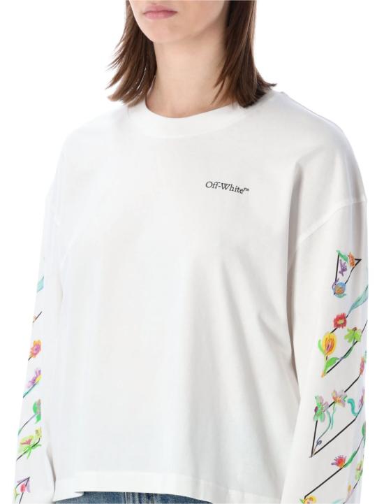 26SS 오프화이트 긴팔 티셔츠 OWAB038S26JER0010149 White - OFF WHITE