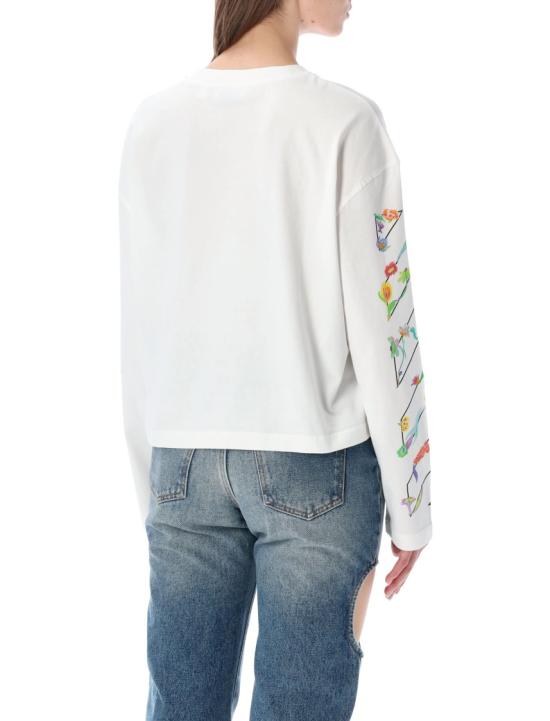26SS 오프화이트 긴팔 티셔츠 OWAB038S26JER0010149 White - OFF WHITE