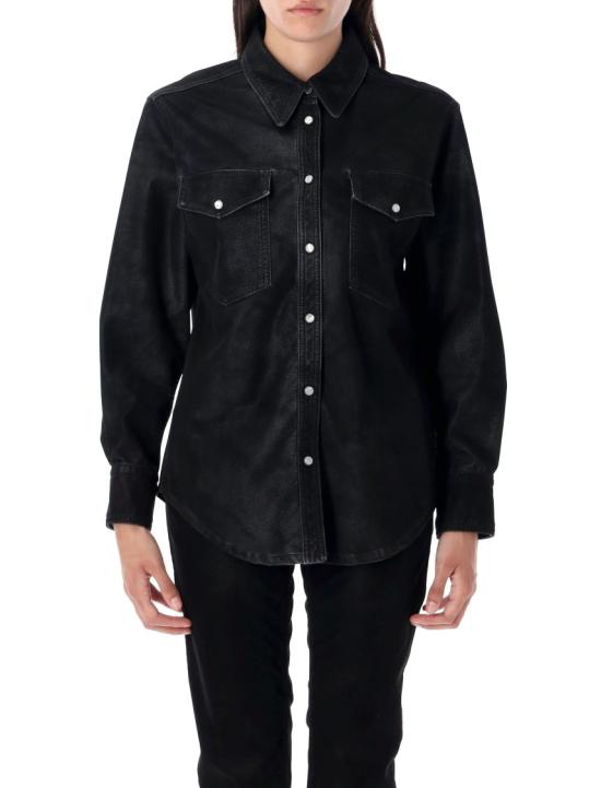 25FW 이자벨마랑에뚜왈 셔츠 CH0240FAC3B01E01BK Black