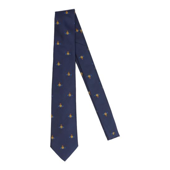 26SS 비비안웨스트우드 넥타이 81050001 W01FS K410 NAVY BLUE DOM