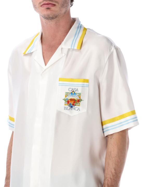 26SS 카사블랑카 반팔 셔츠 MSS26SH0030404 White - CASABLANCA