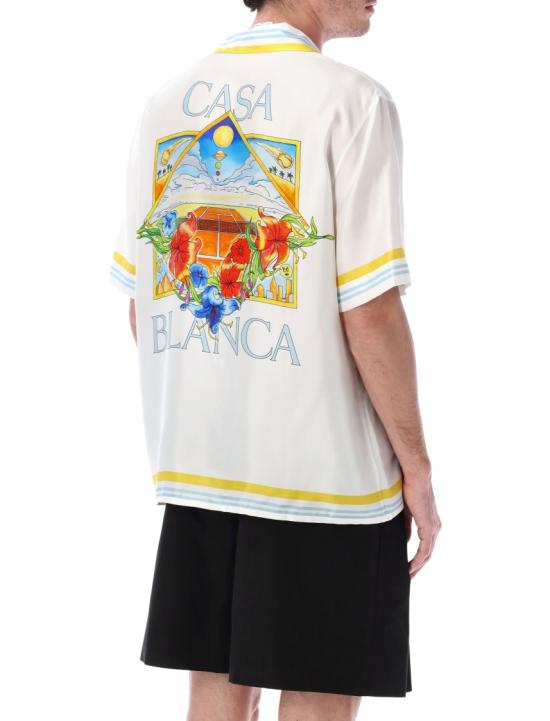 26SS 카사블랑카 반팔 셔츠 MSS26SH0030404 White - CASABLANCA