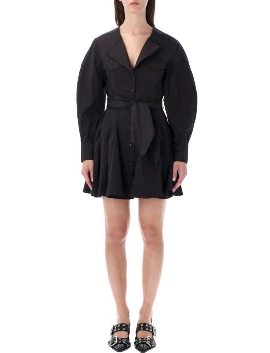 26SS 가니 숏 원피스 A1030479099 Black
