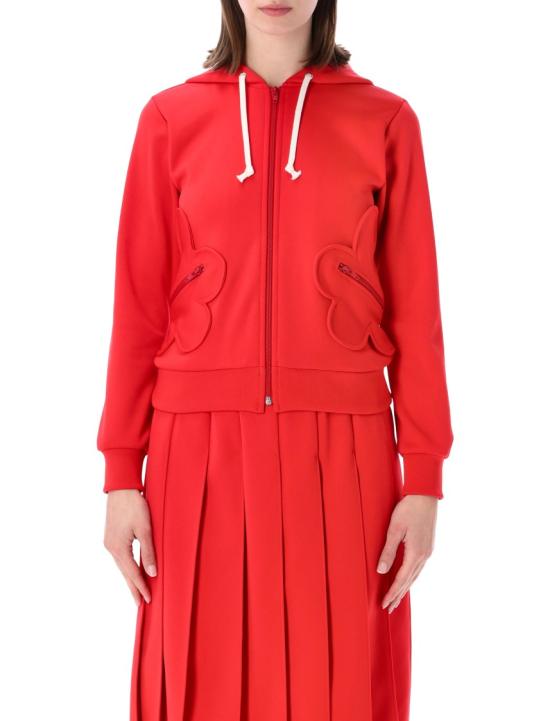 26SS 꼼데가르송 후드 티셔츠 NQT0062 Red