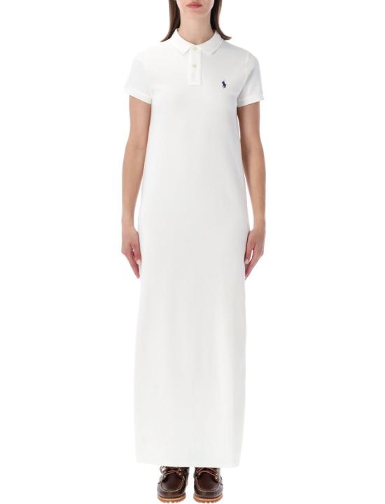 26SS 폴로 랄프로렌 코튼 메시 폴로 드레스 211968291001 White