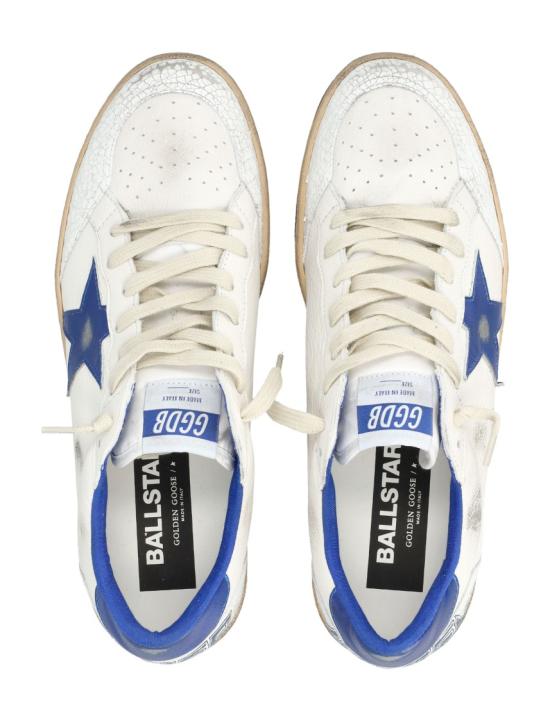  골든구스 볼스타 블루 스타 스니커즈 GMF00117F00219810327 White - GOLDEN GOOSE