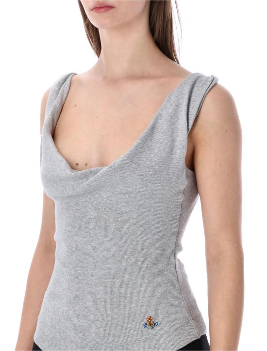26SS 비비안웨스트우드 민소매 티셔츠 1504000B J009C P001 GREY MELANGE DOM - VIVIENNE WESTWOOD