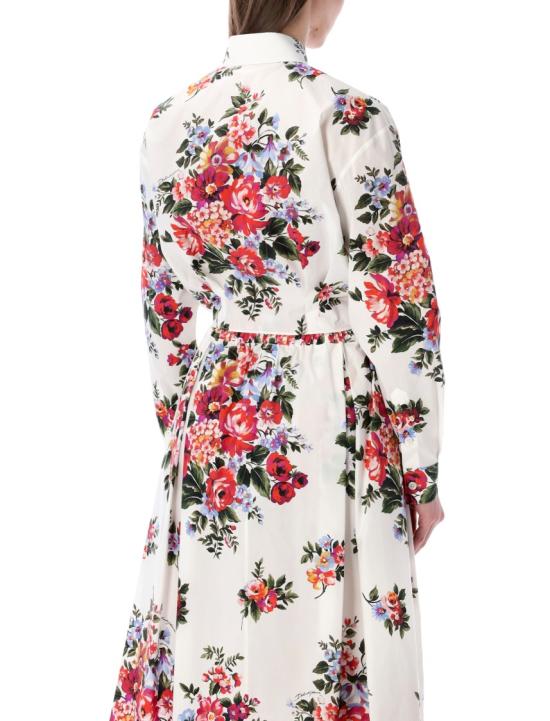 26SS 돌체앤가바나 플라워 부케 프린트 코튼 셔츠 F5T76THS5UUHA5ZO White - DOLCE & GABBANA
