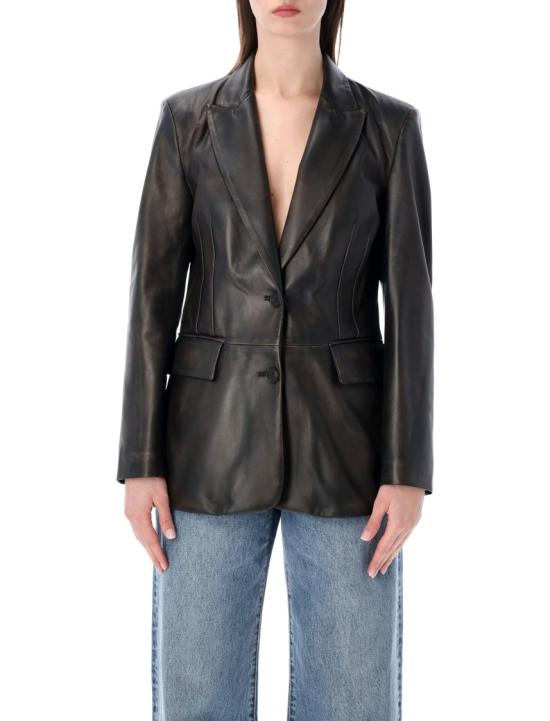 26SS 스워드 가죽 자켓 8643RBORV02 Black