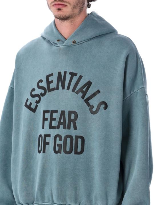 26SS 피어오브갓 후드 티셔츠 192SP266703FFC Blue - FEAR OF GOD