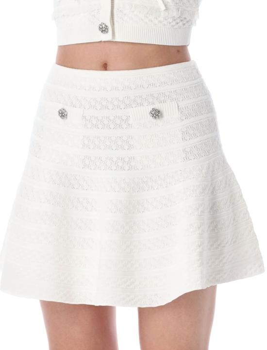 26SS 셀프 포트레이트 미디 스커트 SS26063SKWWHITE White - SELF PORTRAIT