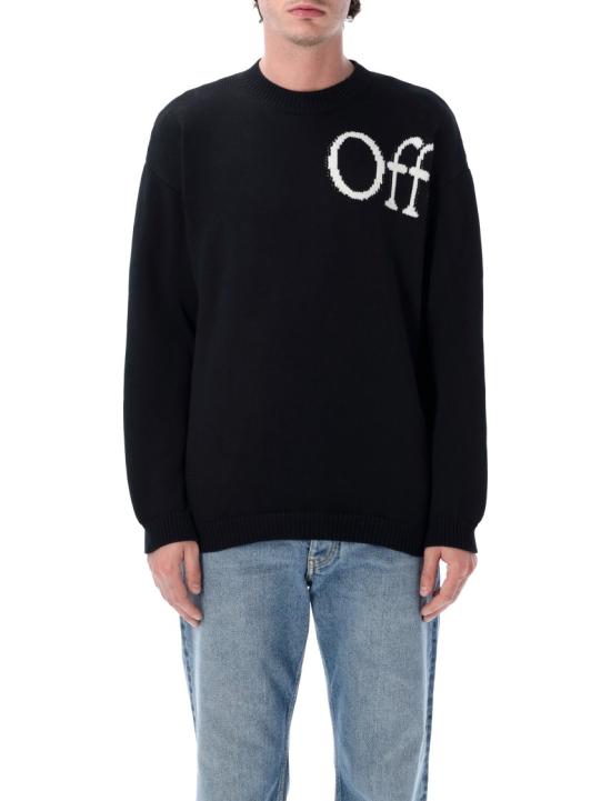 26SS 오프화이트 스웨터 OMHE20QS26KNI0010001 Black