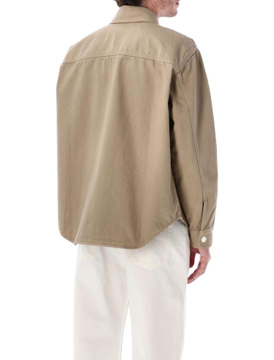 26SS 아미 톤온톤 로고 코튼 니트 오버셔츠 UJK897DE0126A036 Neutrals - AMI
