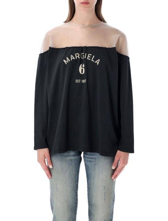 26SS MM6 메종마르지엘라 긴팔 티셔츠 S62GD0213M20108900 Black