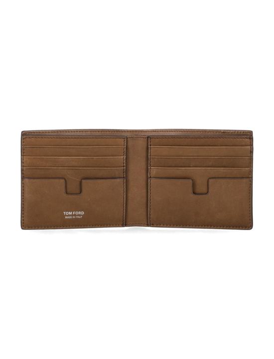 26SS 톰포드 누벅 T 라인 클래식 바이폴드 지갑 Y0228LCL504SEBU Brown - TOMFORD