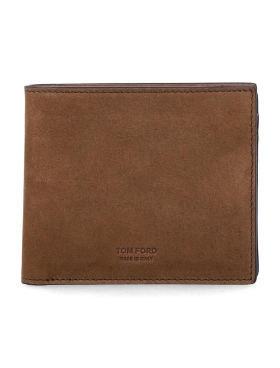 26SS 톰포드 누벅 T 라인 클래식 바이폴드 지갑 Y0228LCL504SEBU Brown