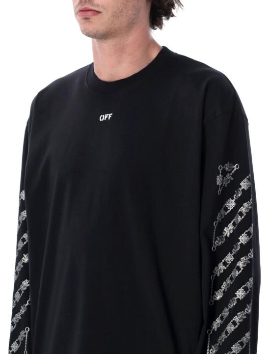26SS 오프화이트 긴팔 티셔츠 OMAB09CS26JER0010001 Black - OFF WHITE