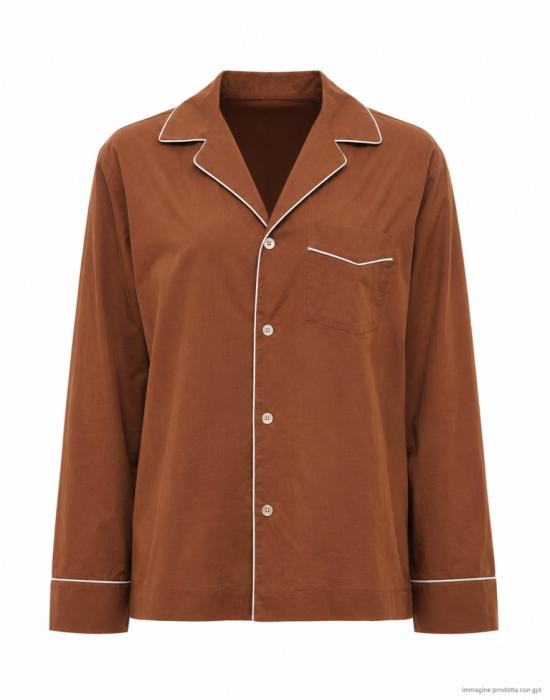 26FW 포르테포르테 블라우스 14832 Brown