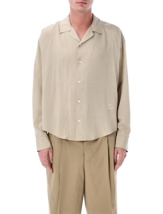 26SS 아미 박시 자수 아미 파리 셔츠 HSH829VI0036229 Neutrals