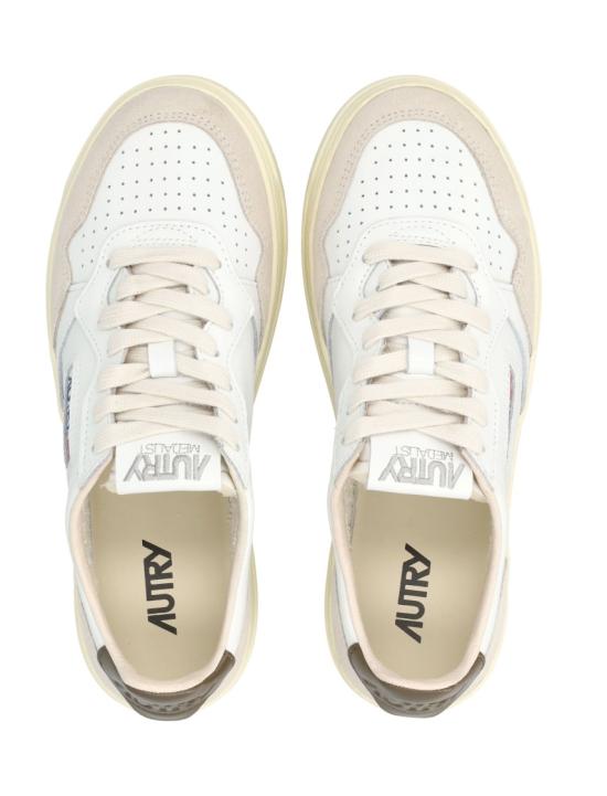 26SS 오트리 메달리스트 로우 레더 스니커즈 AULWLS15WT White - AUTRY