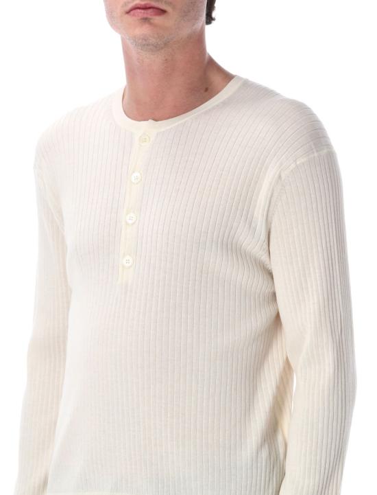 26SS 아워레가시 파인 헨리 코튼 티셔츠 M2263FIIVORY Neutrals - OUR LEGACY