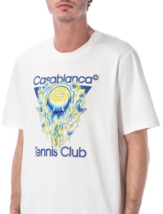 26SS 카사블랑카 반팔 티셔츠 MSP26JTS0010101 White - CASABLANCA