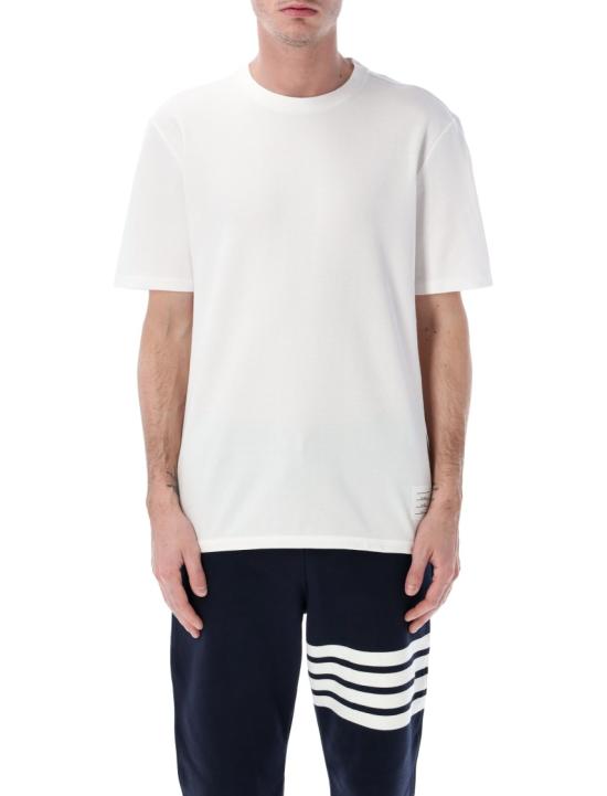 26SS 톰브라운 피케 센터 백 스트라이프 릴렉스 핏 티셔츠 MJS056A00050100 White