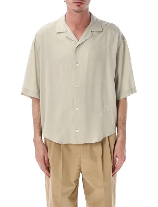 26SS 아미 숏슬리브 자수 아미 파리 박시 셔츠 HSH830VI0036229 Neutrals