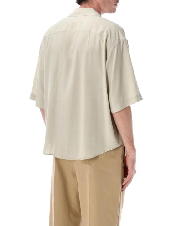 26SS 아미 숏슬리브 자수 아미 파리 박시 셔츠 HSH830VI0036229 Neutrals - AMI