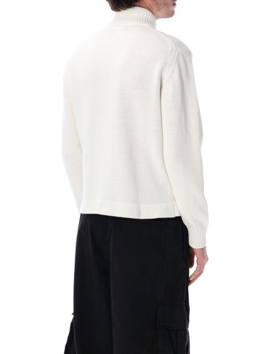 26SS 씨피 컴퍼니 컴팩트 코튼 지퍼 가디건 20CMKN092A110058A103 White - C.P. COMPANY
