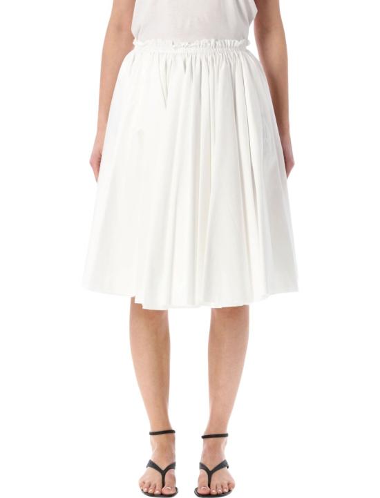 26SS 아미 코튼 미디 코롤라 스커트 FSK444CO0063100 White
