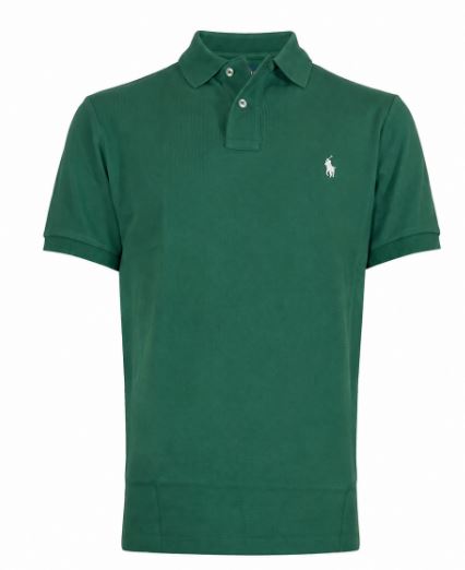 26SS 랄프 로렌 폴로 티셔츠 710680784427 ANTIQUE GREEN CREAM PP