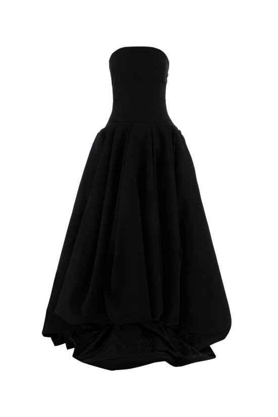 26SS 발렌시아가 롱 원피스 872739TUQ03 1000 BLACK