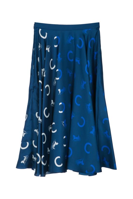 26SS 셀린느 스커트 2J3453Q94 GDR0 NAVYWHITEBLUE - CELINE