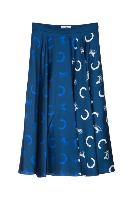 26SS 셀린느 스커트 2J3453Q94 GDR0 NAVYWHITEBLUE
