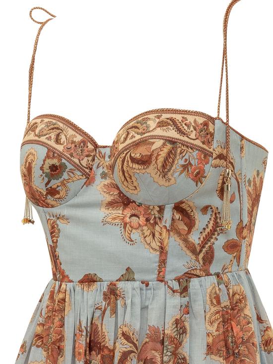 26FW 짐머만 롱 원피스 8635DSS261 BLJB BLUE JACOBEAN - ZIMMERMANN